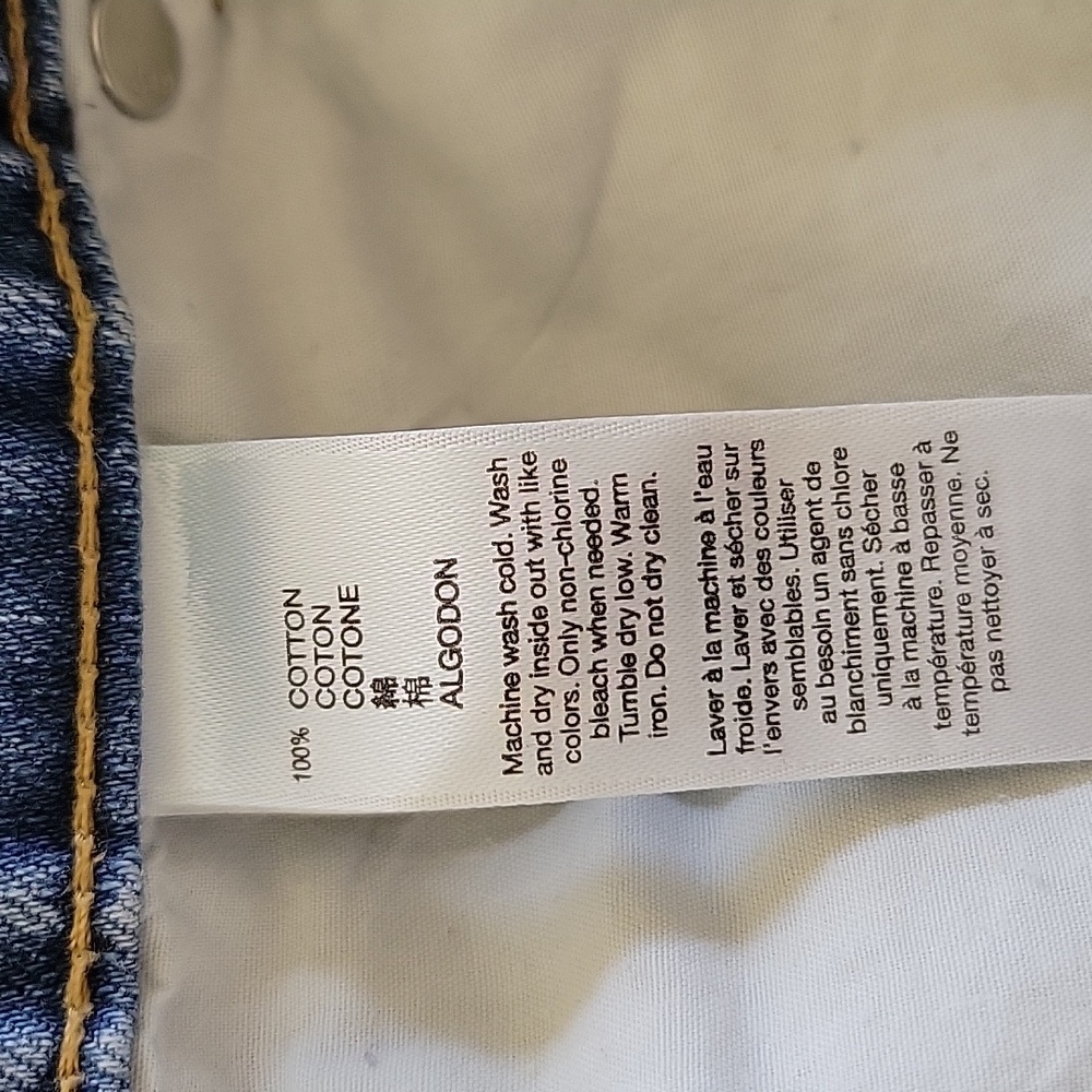 GAP Distressed Blue Jeans Sexy Boyfriend Relaxed Fit Denim 100% Cotton Sz 4 - Picture 7 of 8